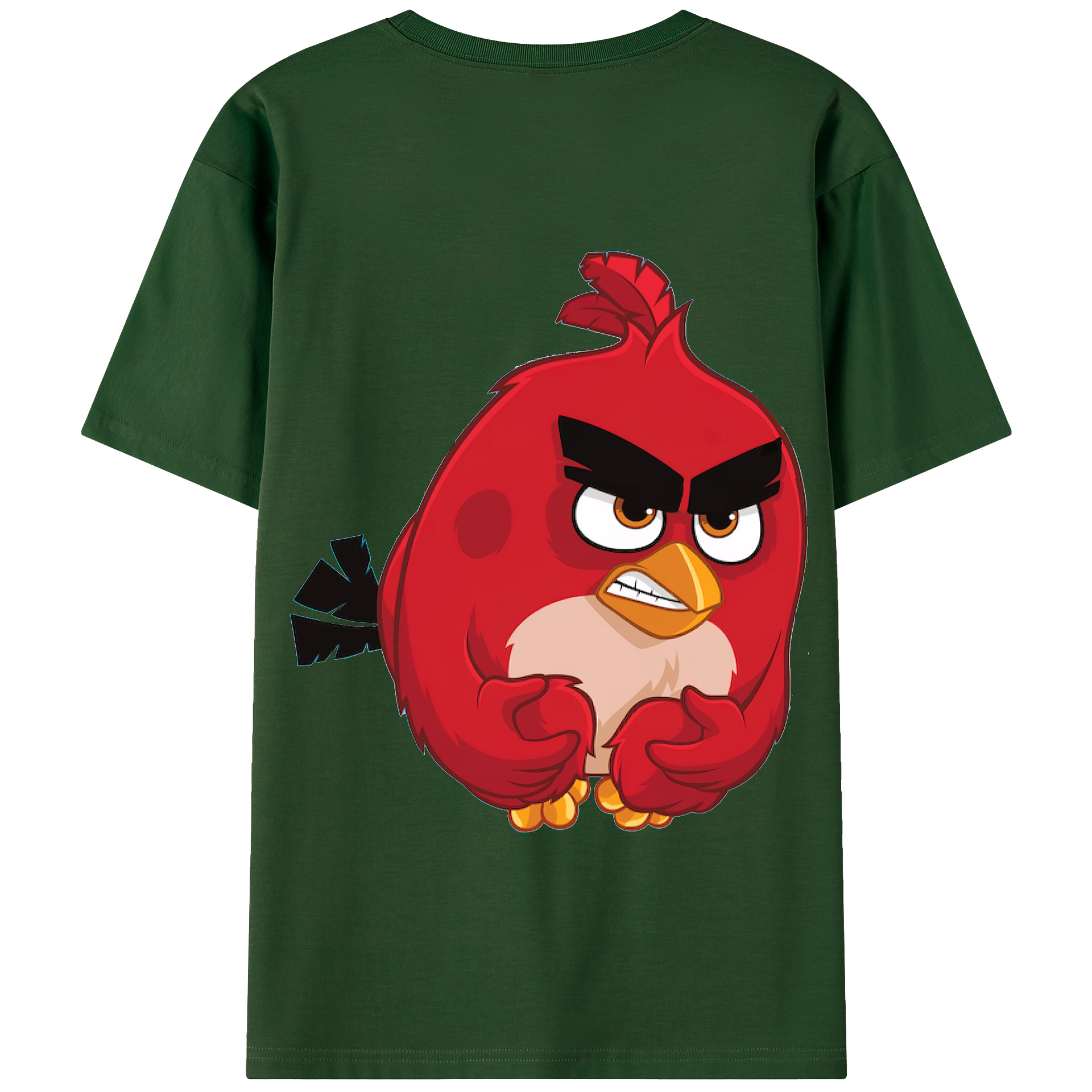 （画像用） Angry Birds アングリーバード 綿100％半袖Tシャツ（背面プリント）